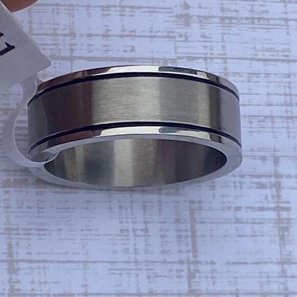 Men's Stainless Steel Ring Minimalist Design size 11 - Picture 3 of 4